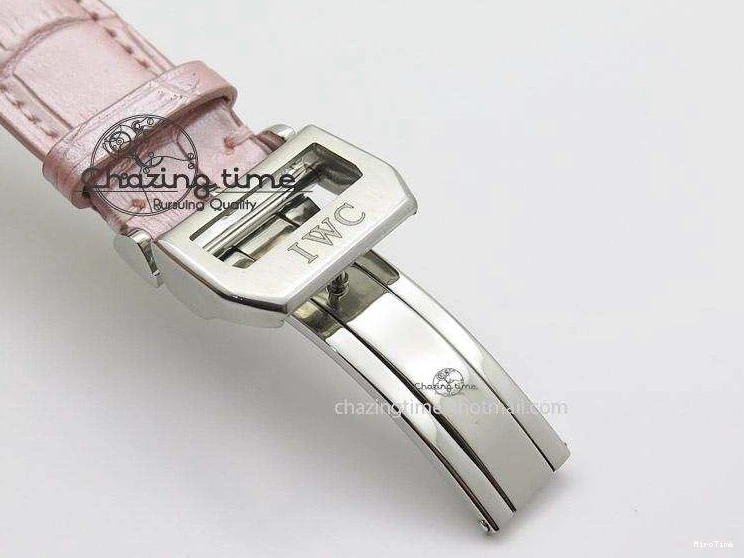 MIROTIME 0311 Portuguese 40mm Chrono SS Pink MOP Dial on Pink Leather Strap A Reliable 7391